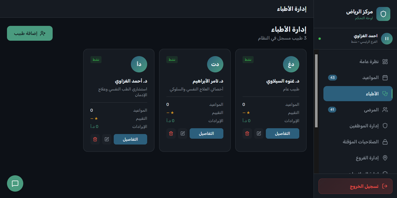 دليل إدارة الكادر الطبي والاستشاريين