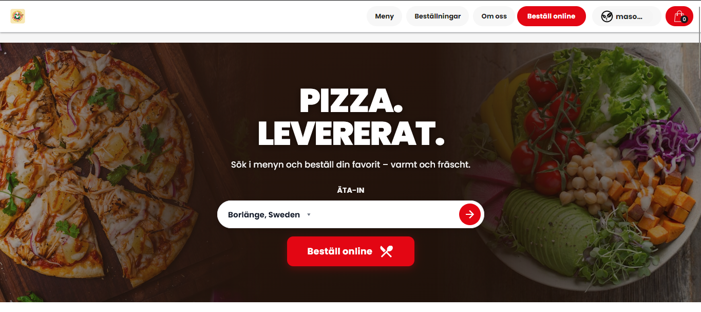 مطعم Pizzeria Pronto - الموقع الإلكتروني المخصص للطلب